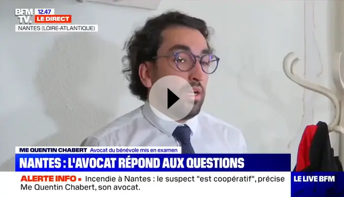 Me Chabert (avocat du bénévole mis en examen): "C'est quelqu'un qui est apeuré et qui est dépassé"